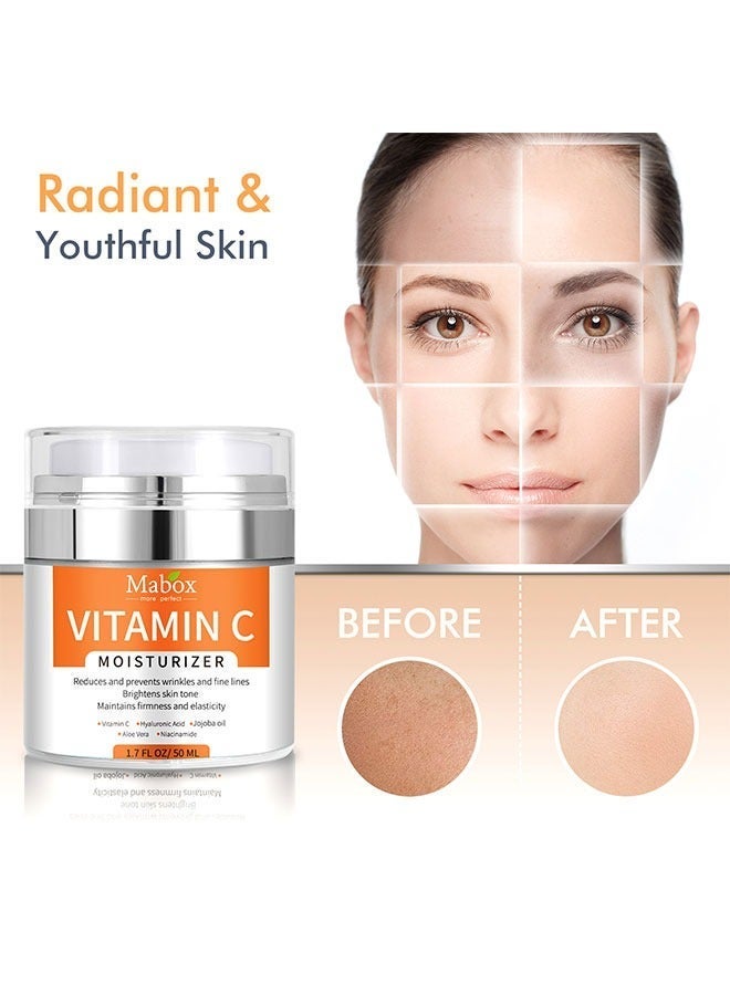 Mabox Vitamin C Moisturizer, Anti-Aging Wrinkle Cream, Face & Body Hydration, Skin-Friendly, Brightening & Youth-Boosting, Men & Women - Image 5